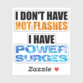 Ich habe keine Blitze, ich habe Power-Surges Aufkleber (Blatt)