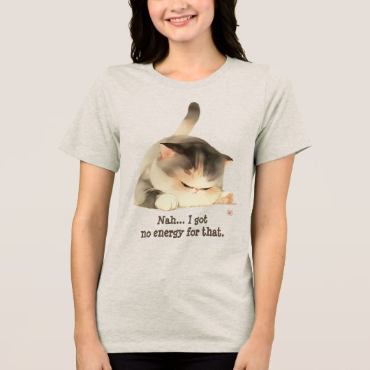 Ich habe keine Energie Got Tri-Blend Shirt (Vorderseite)