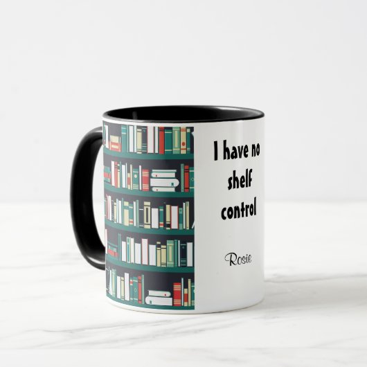 Ich habe keine Kontrolle Bibliothekare Tasse (Vorderseite Links)