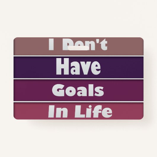 Ich habe keine Lebensziele Ausweis (Vorderseite)