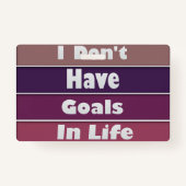 Ich habe keine Lebensziele Ausweis (Rückseite)