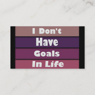 Ich habe keine Lebensziele Visitenkarte