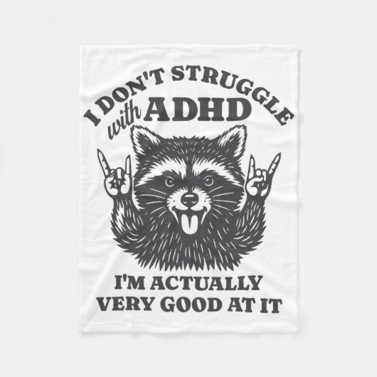 Ich habe keine Probleme mit Adhs, ich bin eigentli Fleecedecke (Vorderseite)