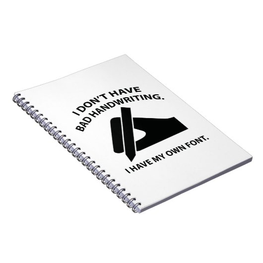 Ich habe keine schlechte Handschrift. Ich habe mei Notizblock (Rechte Seite)