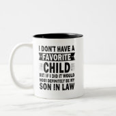 Ich habe keinen Lieblingssöhne im Jura Zweifarbige Tasse (Links)