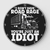 Ich habe keinen Straßenrang, du bist nur ein Idiot Große Wanduhr (Vorderseite)