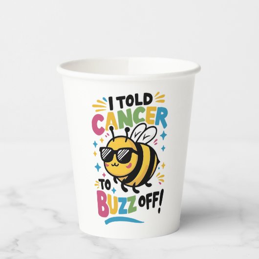 Ich habe Krebs abgesagt Pappbecher (Links)