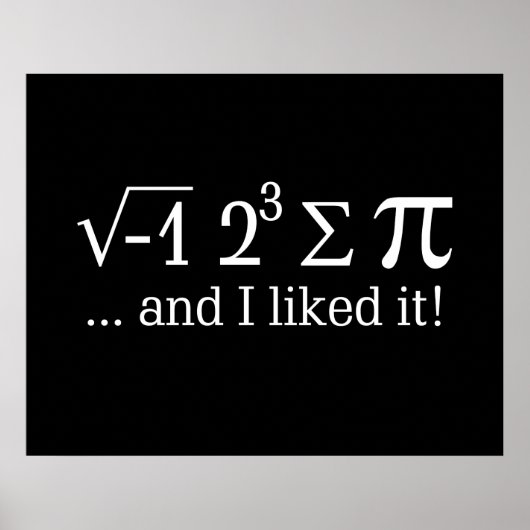 Ich habe Kuchen gegessen und ich mochte es Dekor Poster (Vorne)