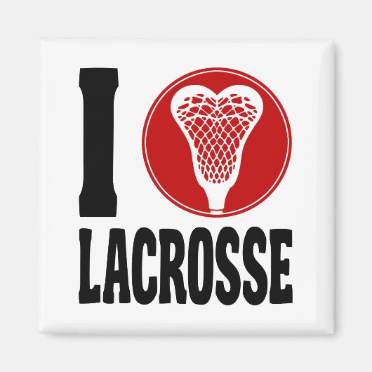 Ich habe Lacrosse Herz Magnet (Vorne)