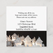 Ich habe leuchtende Weihnachtshäuser verschoben Begleitkarte (Rückseite)