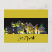 Ich habe leuchtende Weihnachtshäuser verschoben Postkarte (Vorderseite)