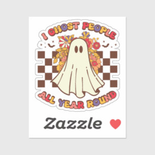 Ich habe Leute das ganze Jahr über zu Halloween ge Aufkleber