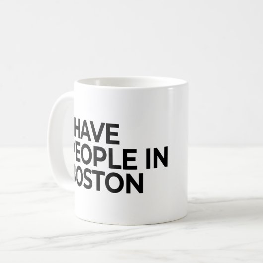 Ich habe Leute in Boston Kaffeetasse (Vorderseite Links)