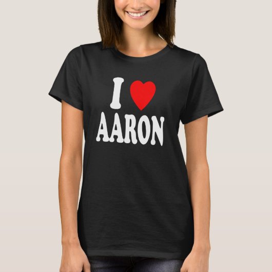 Ich habe Liebe Aaron Niedlich Matching Ehepaar T-Shirt (Vorderseite)
