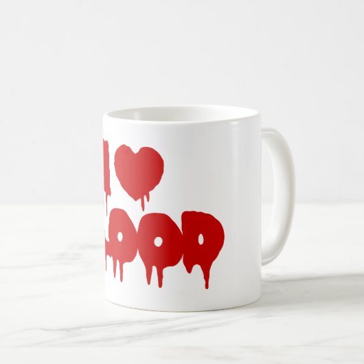 ICH HABE [LIEBE] BLUT KAFFEETASSE (VorderseiteRechts)