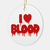 ICH HABE [LIEBE] BLUT KERAMIK ORNAMENT (Links)