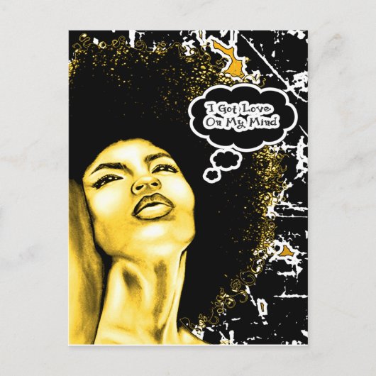 Ich habe Liebe im Kopf Got Postkarte (Vorderseite)