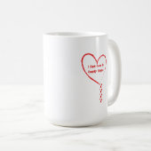 Ich habe Liebe im leeren Herz-Design gesehen 3 Kaffeetasse (VorderseiteRechts)