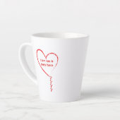 Ich habe Liebe im leeren Herz-Design gesehen 3 Milchtasse (Linke Ecke)