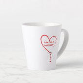 Ich habe Liebe im leeren Herz-Design gesehen 3 Milchtasse (Rechte Ecke)