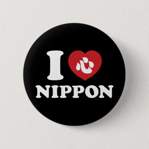 ICH HABE [LIEBE] NIPPON-SCHALTFLÄCHE BUTTON