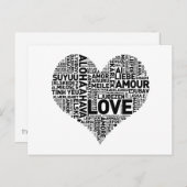 ICH HABE LIEBE POSTKARTE (Vorne/Hinten)
