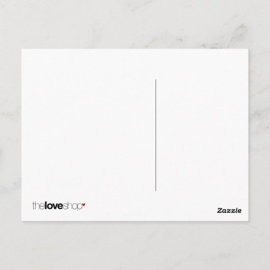 ICH HABE LIEBE POSTKARTE (Rückseite)