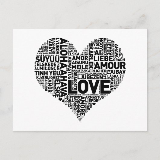 ICH HABE LIEBE POSTKARTE (Vorderseite)