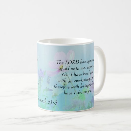 Ich habe Liebe Sie - Jeremiah 31:3 Kaffeetasse (VorderseiteRechts)