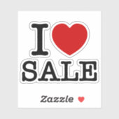 ICH HABE [LIEBE] VERKAUF AUFKLEBER (Blatt)