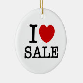 ICH HABE [LIEBE] VERKAUF KERAMIK ORNAMENT (Rechts)