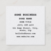 ICH HABE [LIEBE] VERKAUF QUADRATISCHE VISITENKARTE (Rückseite)