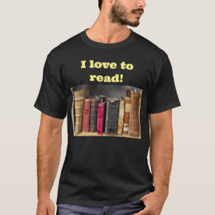 Ich habe Liebe zu lesen, antike Vintage Bücher T-Shirt