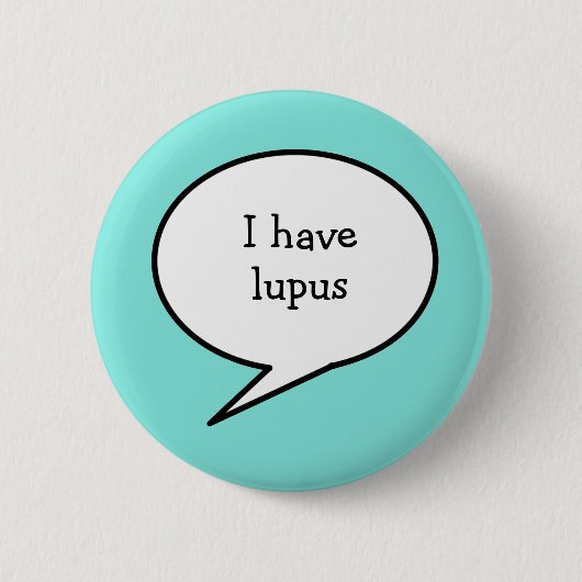 Ich habe Lupus, hellblau, versteckte Krankheitsbew Button (Vorderseite)