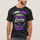 Ich habe Lupus, ich habe keinen Energy Sloth Funny T-Shirt (Vorderseite)