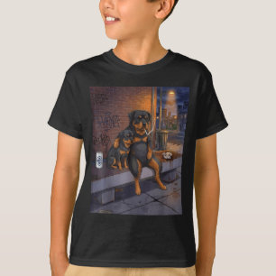 Ich habe lustig einen Hund Rottweiler Bier rauchen T-Shirt