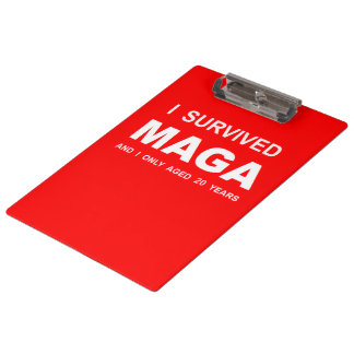 Ich habe MAGA überlebt Klemmbrett