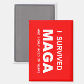 Ich habe MAGA überlebt Magnet (Vorderseite/Rückseite)