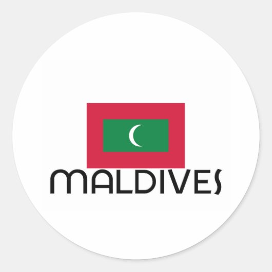 ICH HABE MALDIVES RUNDER AUFKLEBER (Vorderseite)