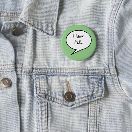 Ich habe ME, meeresgrüne Behinderung, Bewusstsein Button (Beispiel)