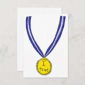Ich habe Medaille getestet Dankeskarte (Vorne/Hinten)