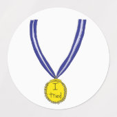 Ich habe Medaille getestet Etiketten (Design 2)