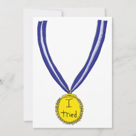 Ich habe Medaille getestet Feiertagskarte