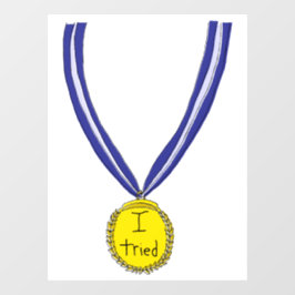 Ich habe Medaille getestet Fensteraufkleber