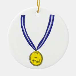 Ich habe Medaille getestet Keramik Ornament