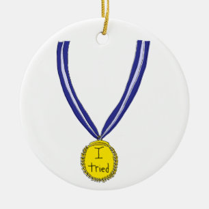 Ich habe Medaille getestet Keramik Ornament