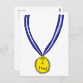 Ich habe Medaille getestet Postkarte (Vorne/Hinten)