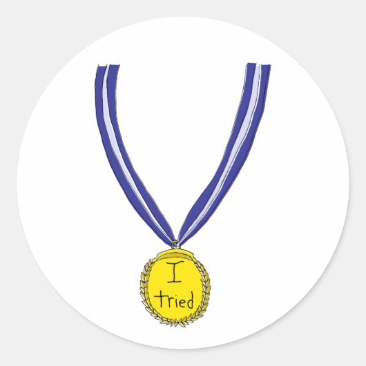 Ich habe Medaille getestet Runder Aufkleber (Vorderseite)