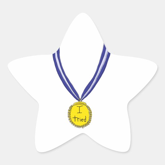 Ich habe Medaille getestet Stern-Aufkleber (Vorderseite)