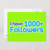Ich habe mehr als 1000 Anhänger Postkarte (Vorne/Hinten)